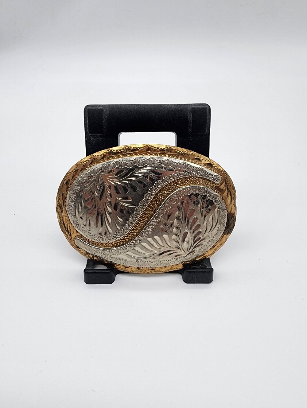 Vintage Wil-Aren Originals Silversmiths Collection Belt Buckle Paisley Swirl ADM